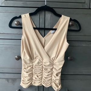 Ruched cream top from Rave